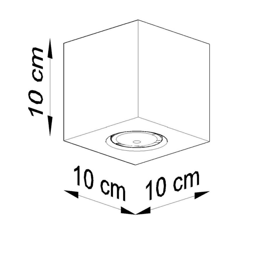 Oświetlenie punktowe QUAD 1xGU10/10W/230V beton
