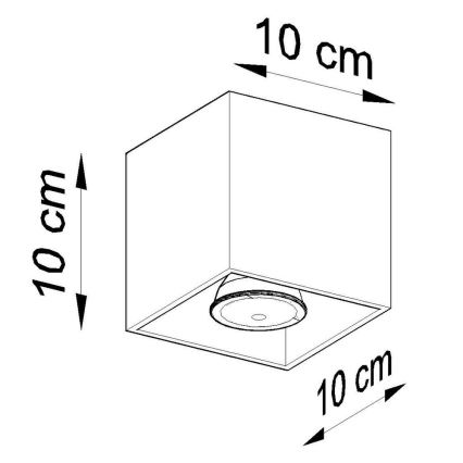 Oświetlenie punktowe QUAD 1 1xGU10/10W/230V antracyt