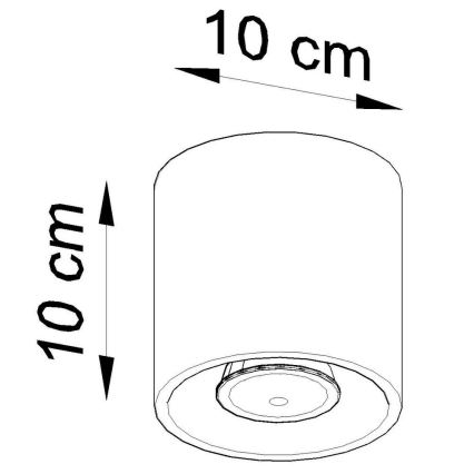 Oświetlenie punktowe sufitowe ORBIS 1 1xGU10/40W/230V