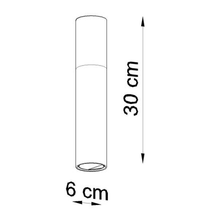 Plafon PABLO 1xGU10/40W/230V biały/buk