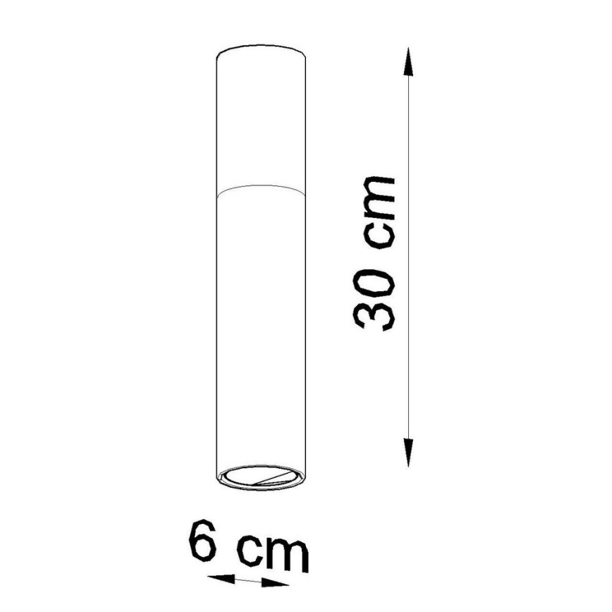 Plafon PABLO 1xGU10/40W/230V biały/buk