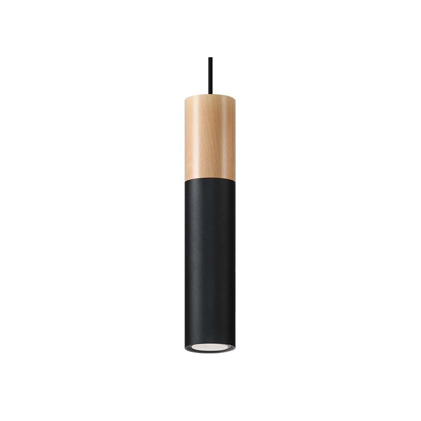 Żyrandol na lince PABLO 1xGU10/40W/230V czarny/buk