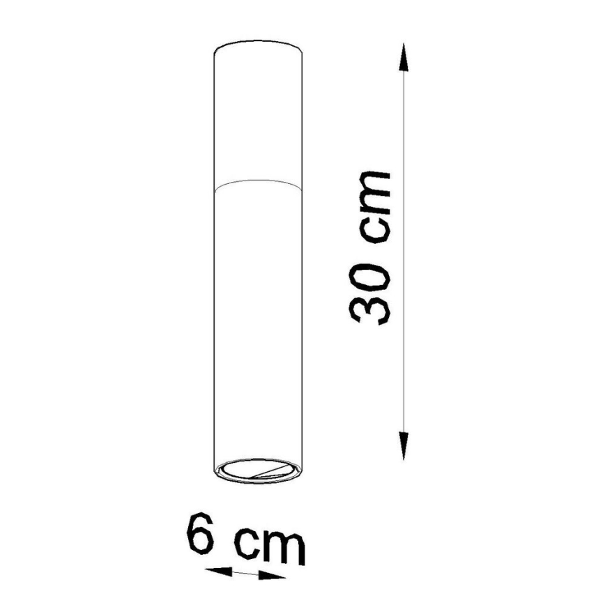 Plafon PABLO 1xGU10/40W/230V czarny/buk