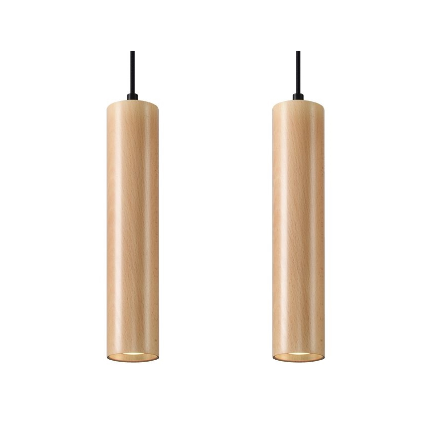 Żyrandol na lince LINO 2xGU10/40W/230V buk