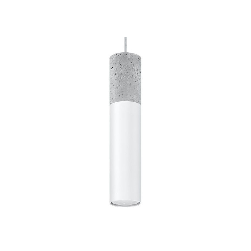 Żyrandol na lince BORGIO 1xGU10/40W/230V beton/metal biały