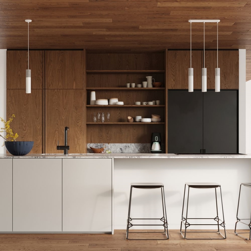 Lampa wisząca na linkach BORGIO 2xGU10/40W/230V beton/metal biały