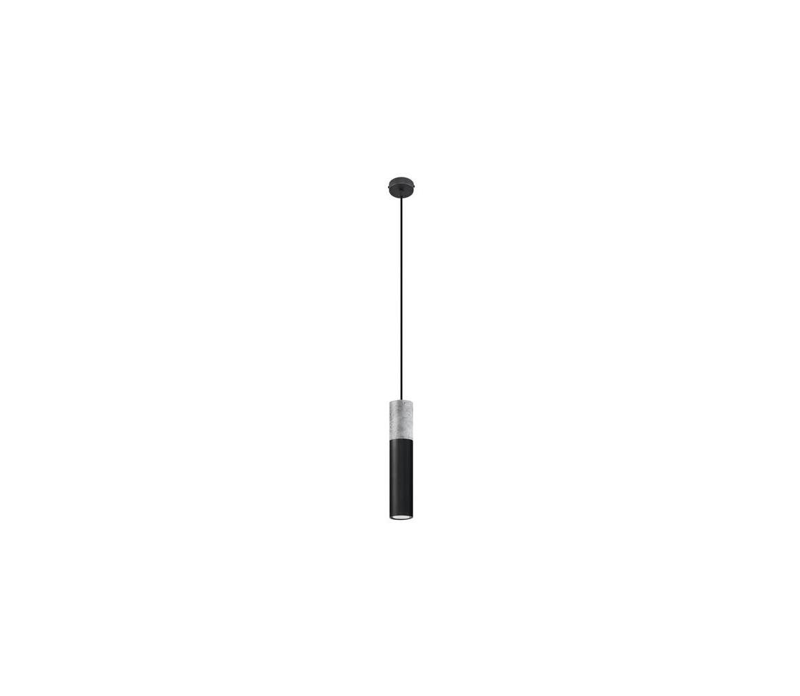 SL.0650 - Żyrandol na lince BORGIO 1xGU10/40W/230V beton/czarny metal