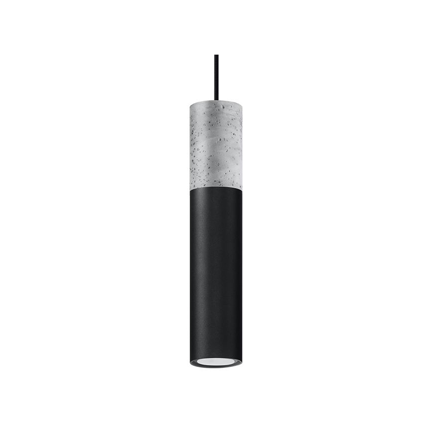 Żyrandol na lince BORGIO 1xGU10/40W/230V beton/czarny metal