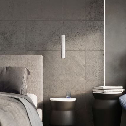 Lampa wisząca na linkach LUVO 2xGU10/40W/230V beton/czarny
