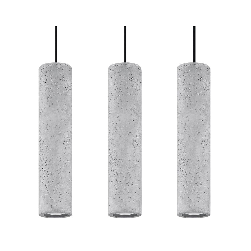 Żyrandol na lince LUVO 3xGU10/40W/230V beton/czarny