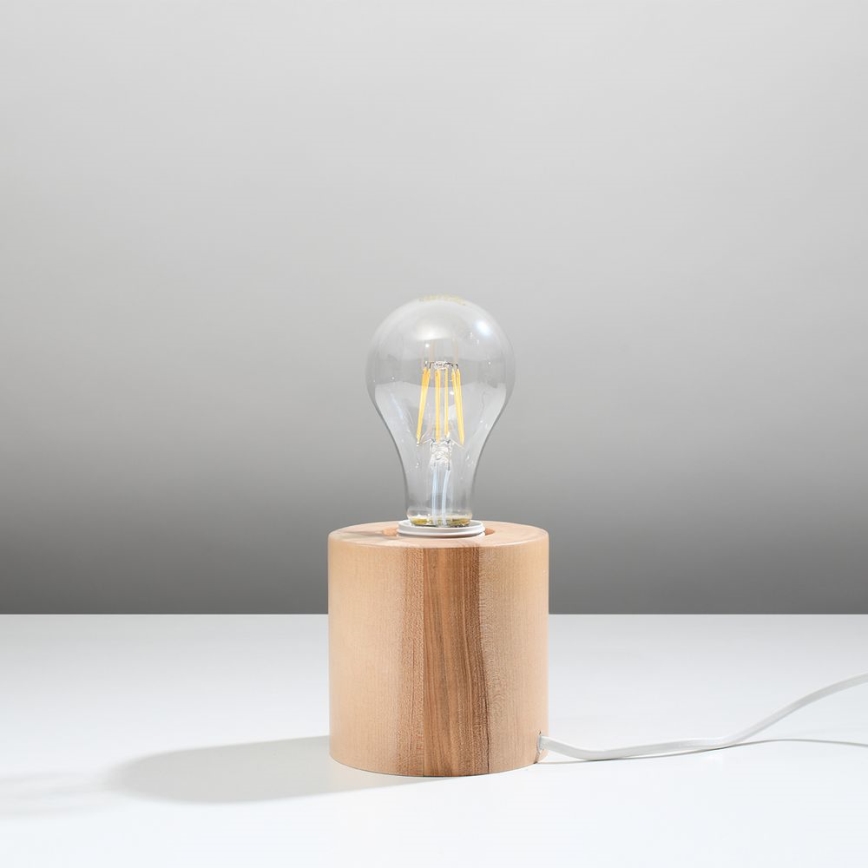 Lampa stołowa SALGADO 1xE27/60W/230V buk