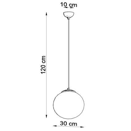 Żyrandol na lince TOYA 1xE27/60W/230V śr. 30 cm