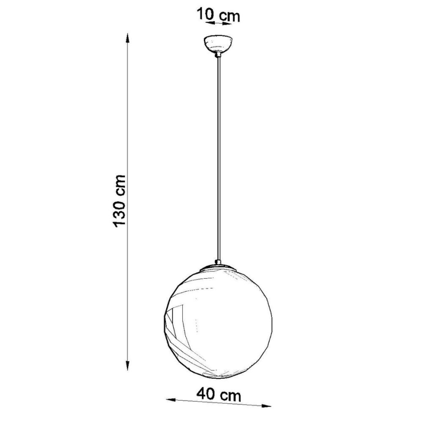 Żyrandol na lince TOYA 1xE27/60W/230V śr. 40 cm