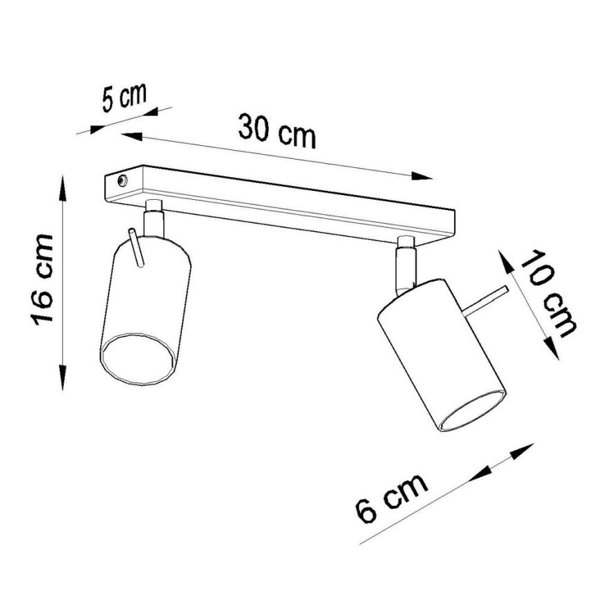 Oświetlenie punktowe RING 2xGU10/10W/230V
