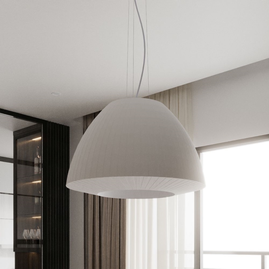 Żyrandol na lince BELLA 3xE27/60W/230V śr. 60 cm biały
