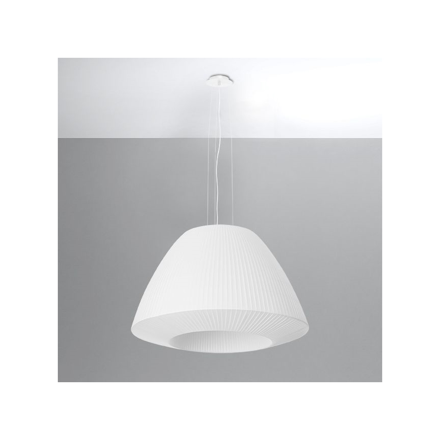 Żyrandol na lince BELLA 3xE27/60W/230V śr. 60 cm biały