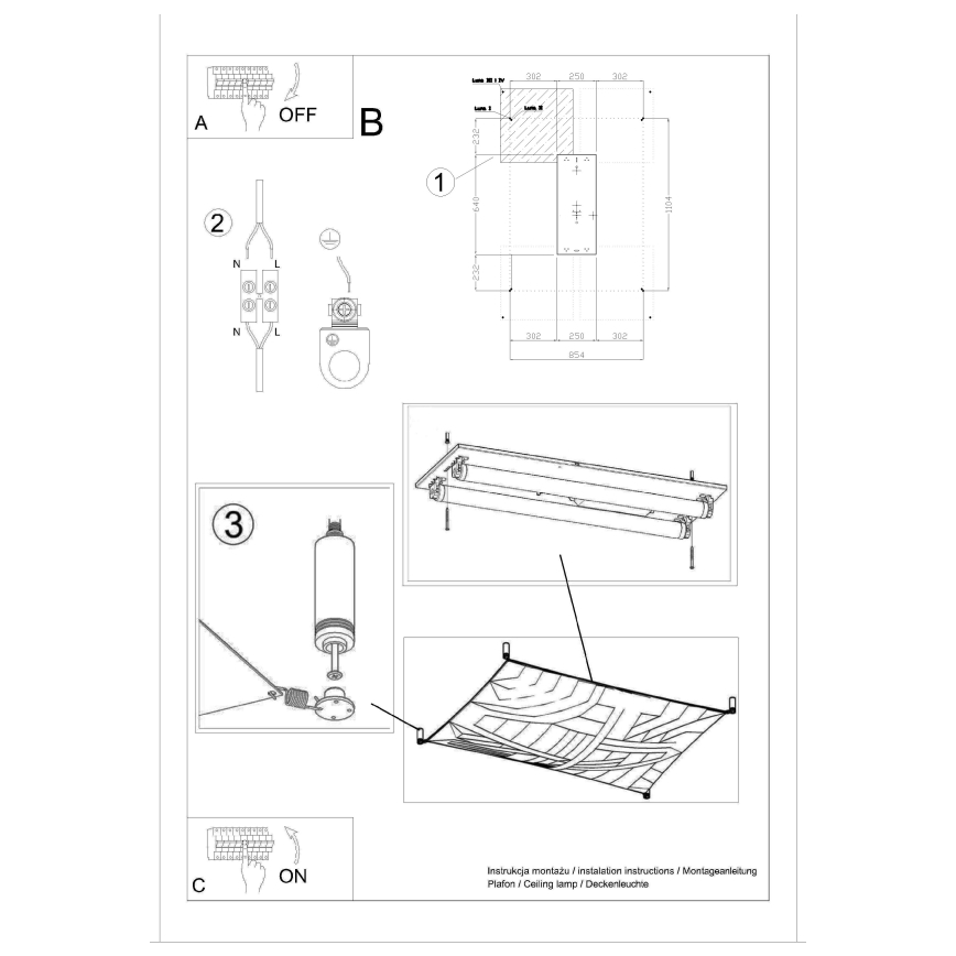 Lampa sufitowa LED LUNA 2xG13/8,5W/230V 8x10,5 cm biała
