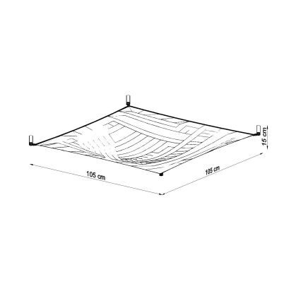 Lampa sufitowa LED LUNA 4xG13/8,5W/230V 105x105 cm biała