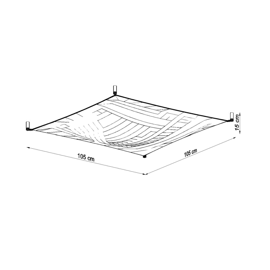 Lampa sufitowa LED LUNA 4xG13/8,5W/230V 105x105 cm biała