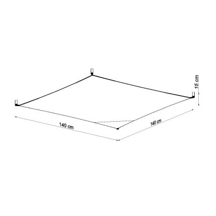 Oprawa sufitowa LED LUNA 6xG13/8,5W/230V 140x140 cm biała
