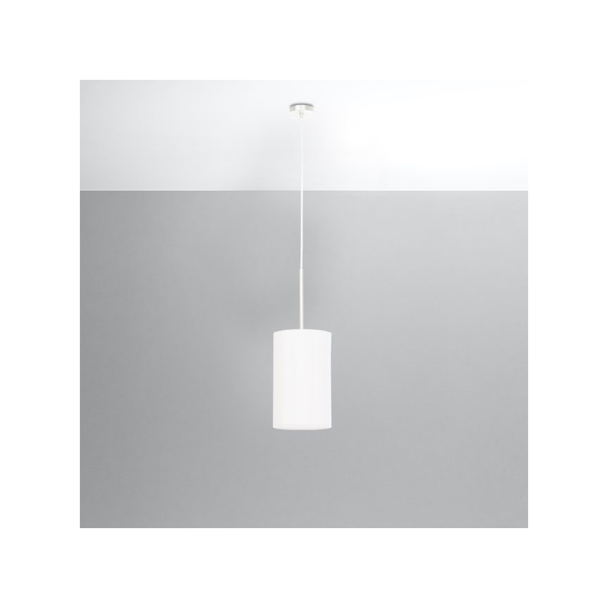 Żyrandol na lince OTTO 1xE27/60W/230V śr. 15 cm biały