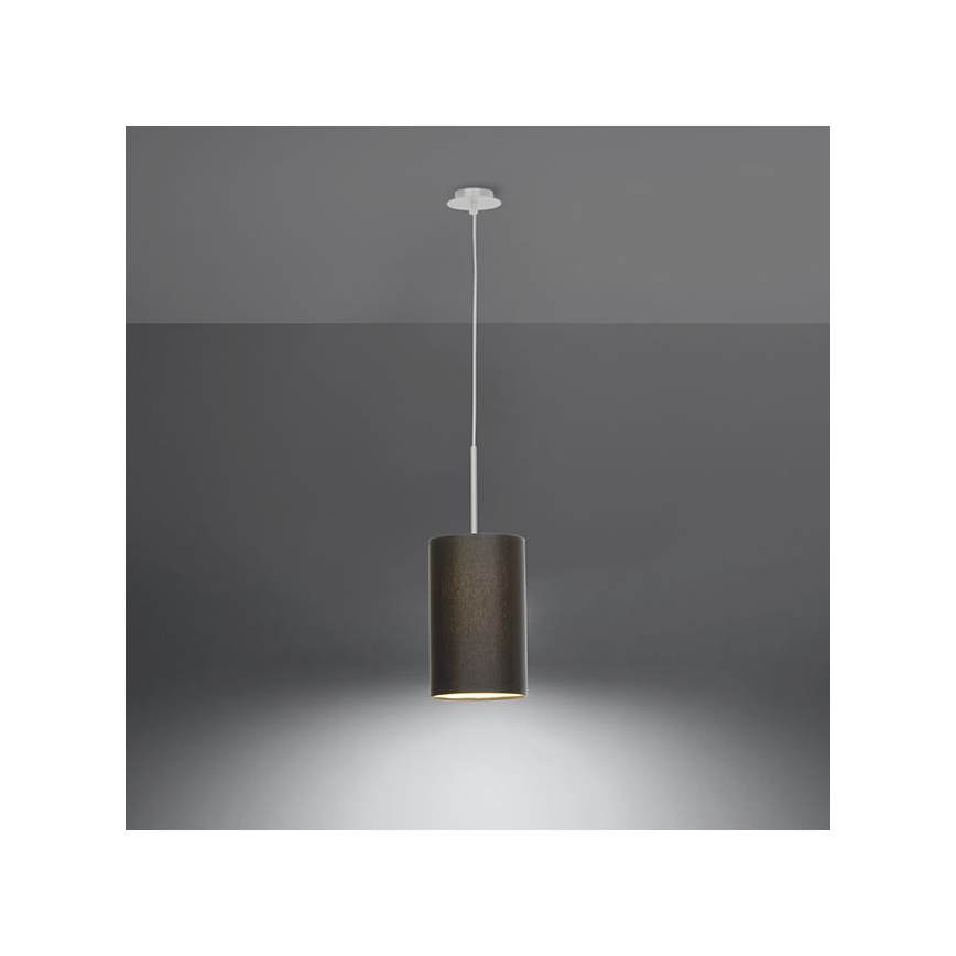 Żyrandol na lince OTTO 1xE27/60W/230V śr. 15 cm czarny