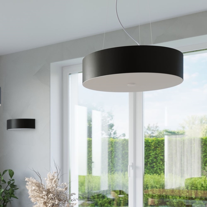 Żyrandol na lince SKALA 3xE27/60W/230V śr. 30 cm czarny