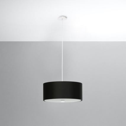 Żyrandol na lince SKALA 3xE27/60W/230V śr. 30 cm czarny