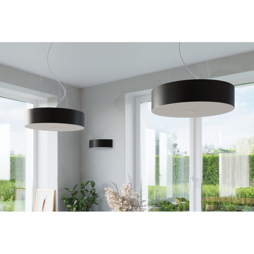 Lampa sufitowa SKALA 3xE27/60W/230V śr. 30 cm czarna