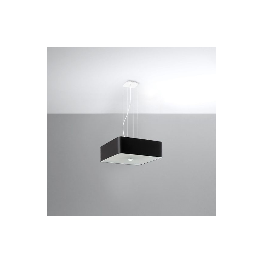 Żyrandol na lince LOKKO 5xE27/60W/230V 45 cm czarny