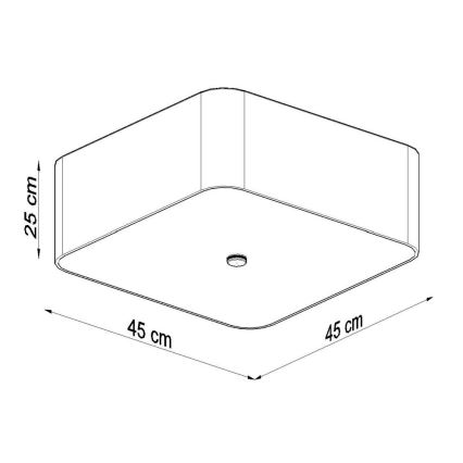 Plafon LOKKO 5xE27/60W/230V 45 cm czarny