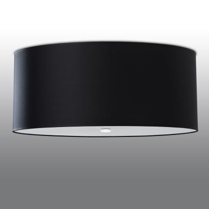 Plafon OTTO 6xE27/60W/230V śr. 70 cm czarny