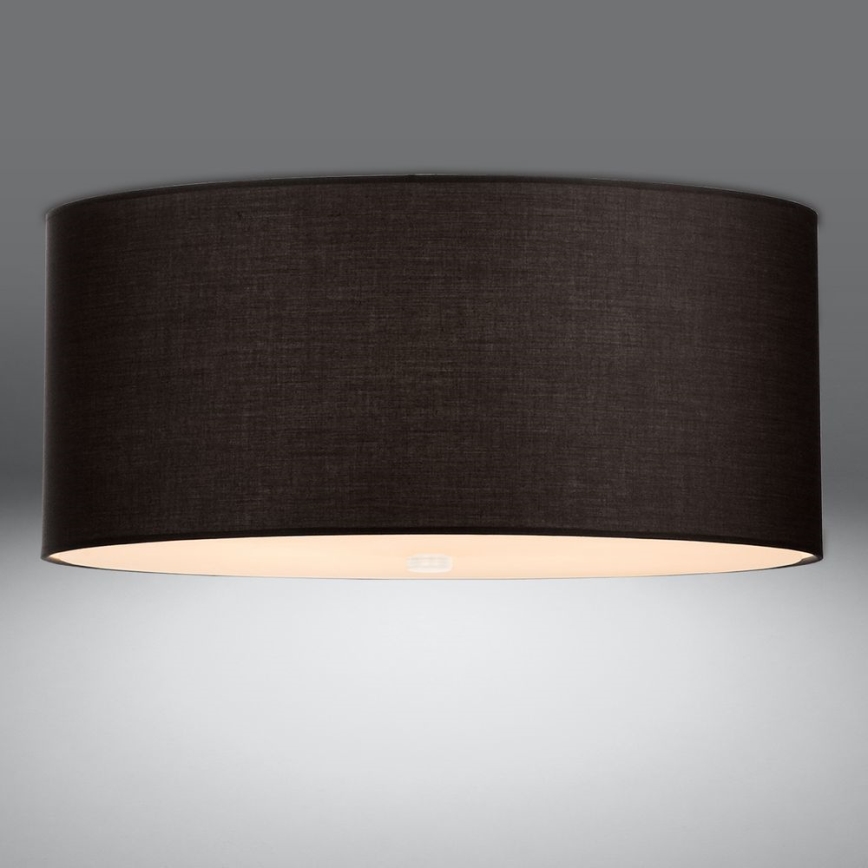 Plafon OTTO 6xE27/60W/230V śr. 70 cm czarny