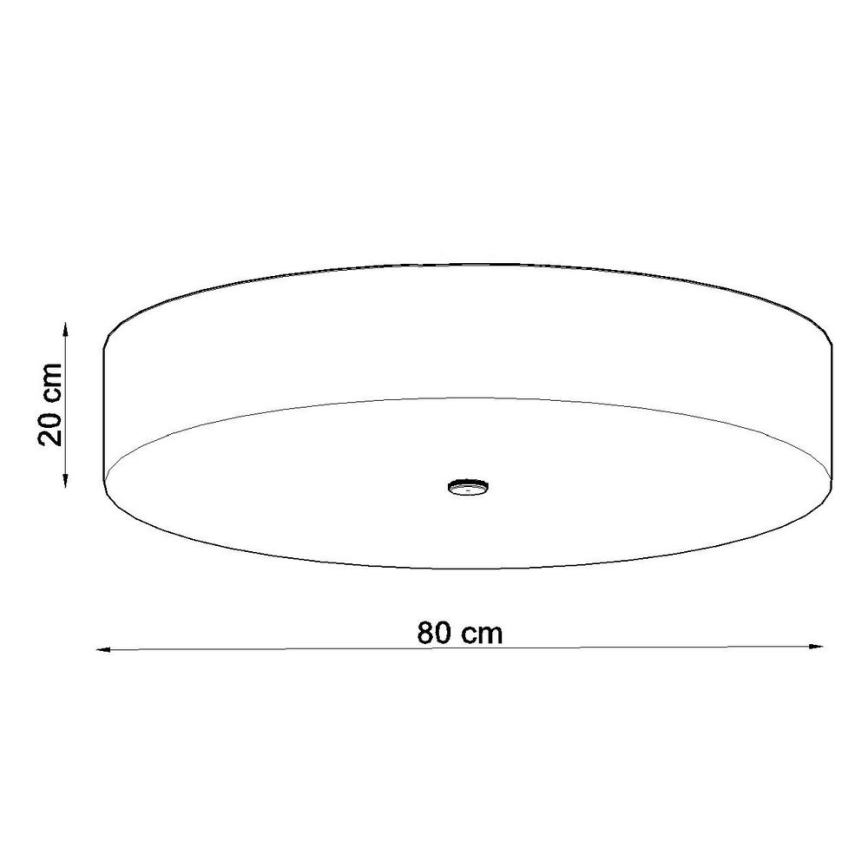 Plafon SKALA 6xE27/60W/230V śr. 80 cm czarny