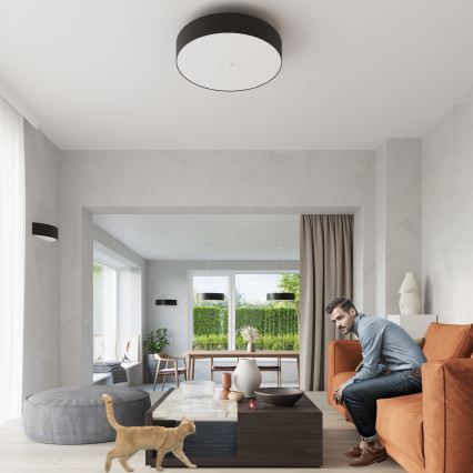 Plafon SKALA 6xE27/60W/230V śr. 90 cm czarny