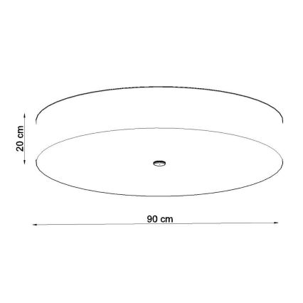 Plafon SKALA 6xE27/60W/230V śr. 90 cm czarny