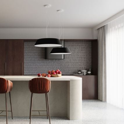 Żyrandol na lince VEGA 5xE27/60W/230V śr. 70 cm czarny