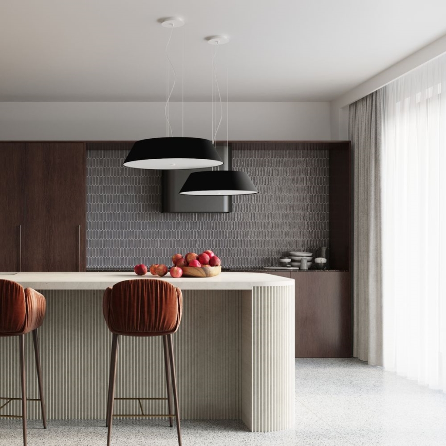 Żyrandol na lince VEGA 5xE27/60W/230V śr. 70 cm czarny