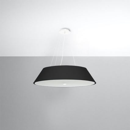 Żyrandol na lince VEGA 5xE27/60W/230V śr. 70 cm czarny