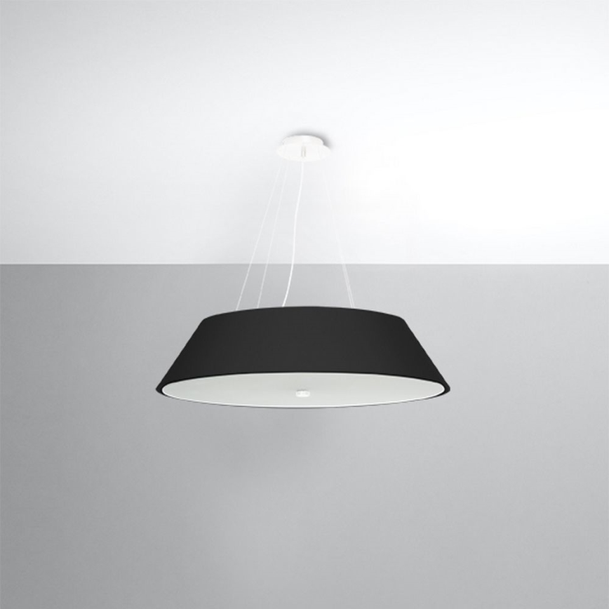 Żyrandol na lince VEGA 5xE27/60W/230V śr. 70 cm czarny