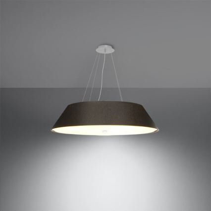 Żyrandol na lince VEGA 5xE27/60W/230V śr. 70 cm czarny