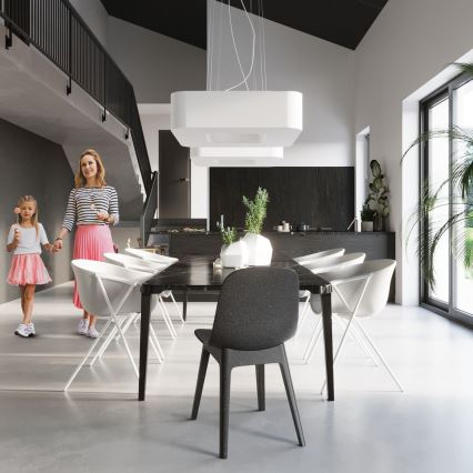 Żyrandol na lince LOKKO 8xE27/60W/230V 80 cm biały