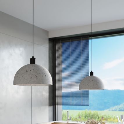 Lampa wisząca na przewodzie PABLITO 1xE27/60W/230V beton