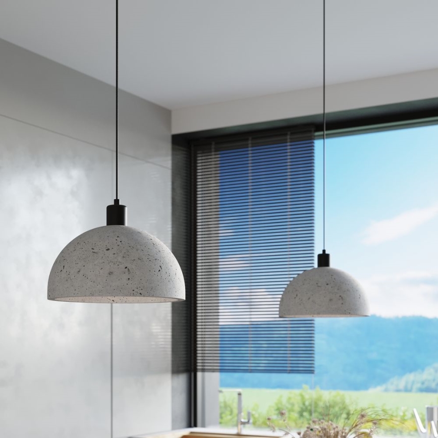 Lampa wisząca na przewodzie PABLITO 1xE27/60W/230V beton