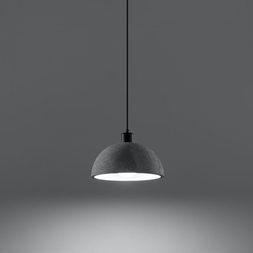 Lampa wisząca na przewodzie PABLITO 1xE27/60W/230V beton