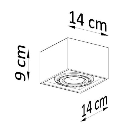 Lampa sufitowa QUATRO AR111 1xGU10/40W/230V beton