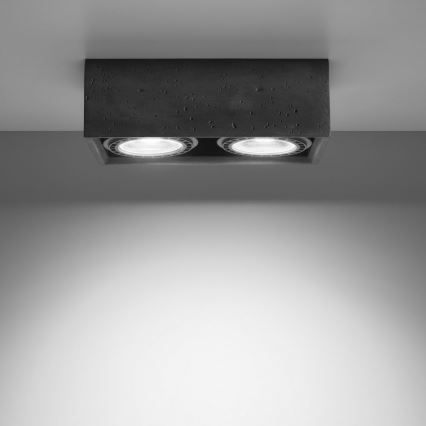 Lampa sufitowa QUATRO AR111 2xGU10/40W/230V beton