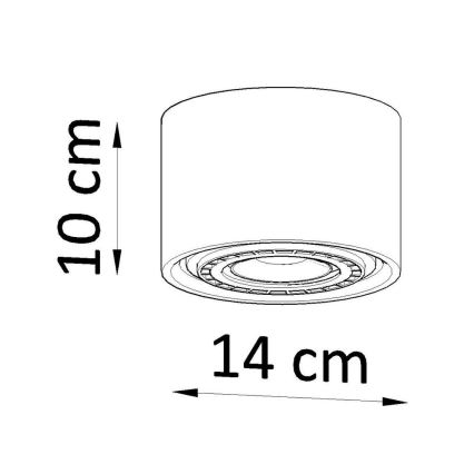 Lampa sufitowa BASIC AR111 1xGU10/40W/230V buk