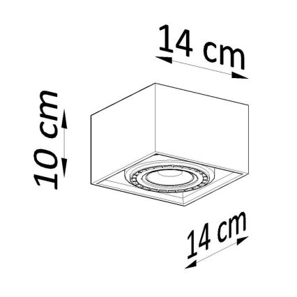 Lampa sufitowa QUATRO AR111 1xGU10/40W/230V buk