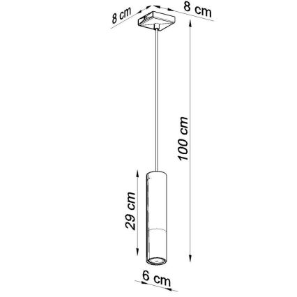 Żyrandol na lince LOOPEZ 1xGU10/10W/230V czarny/miedź